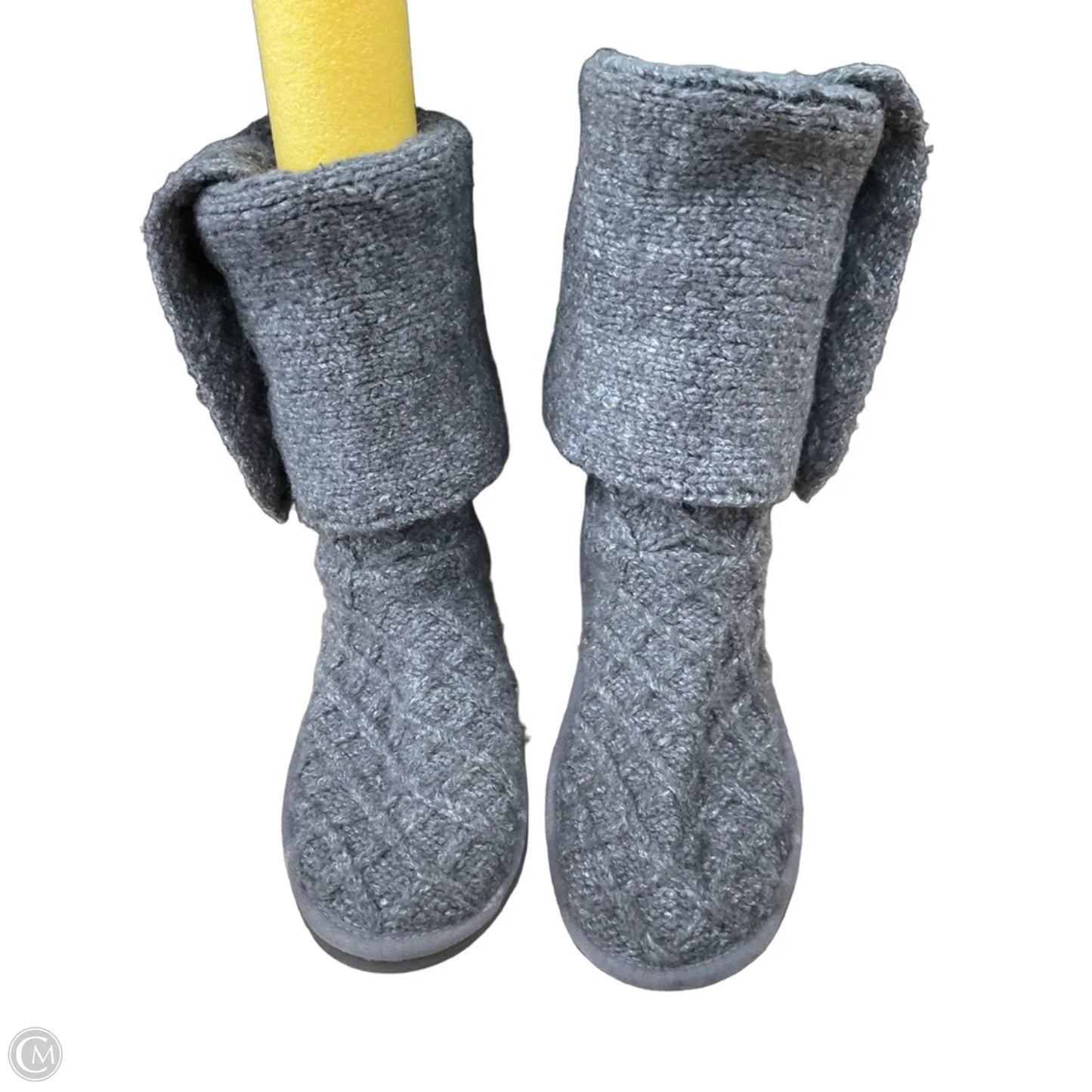 Boots Designer By Ugg In Grey, Size: 9