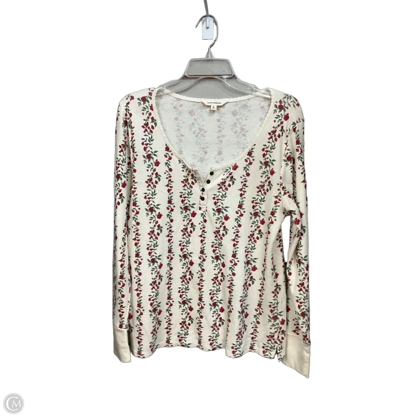Top Long Sleeve By Lucky Brand In Floral Print, Size: Xl
