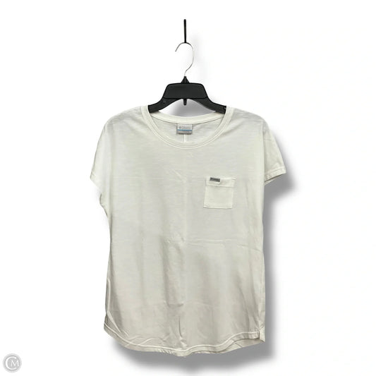 Athletic Top Short Sleeve By Columbia In White, Size: M