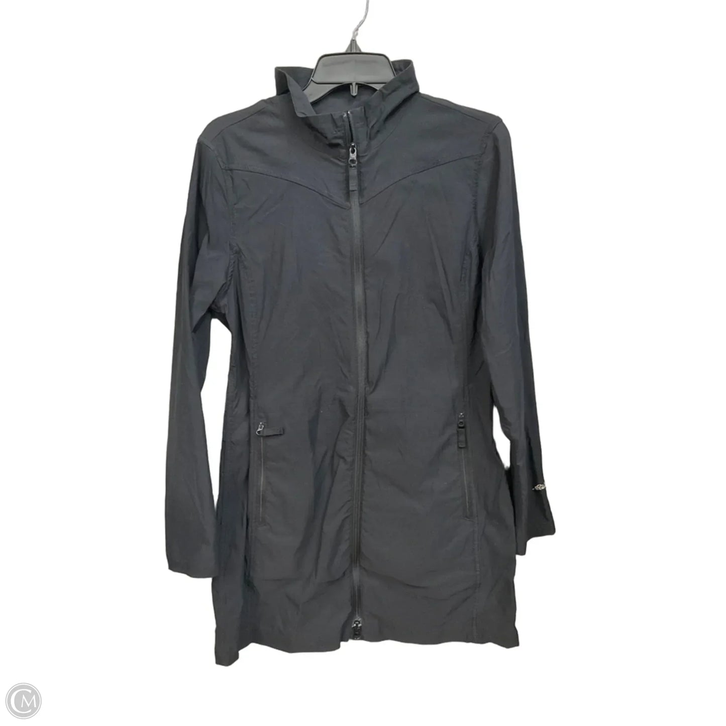 Jacket Windbreaker By Eddie Bauer In Black, Size: M