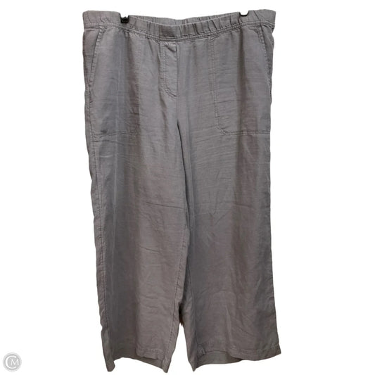 Pants Linen By Pure Jill In Grey, Size: 12