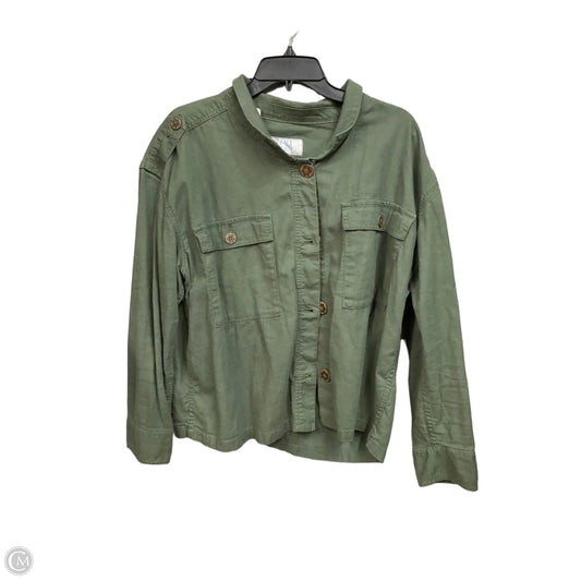Jacket Shirt By Time And Tru In Green, Size: Xl