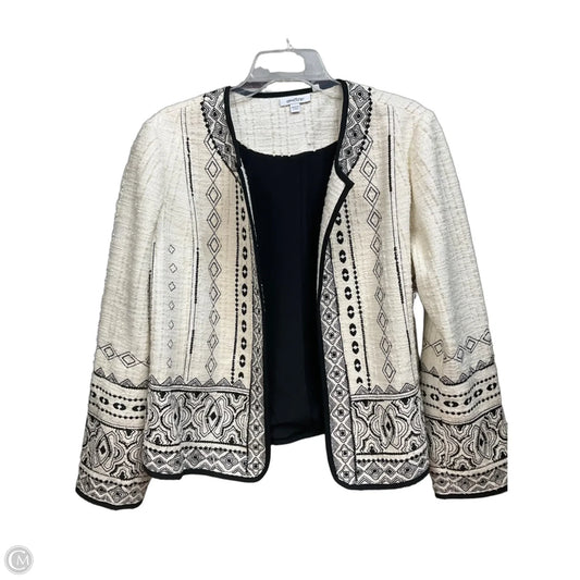 Blazer By Chicos In Black & Cream, Size: L