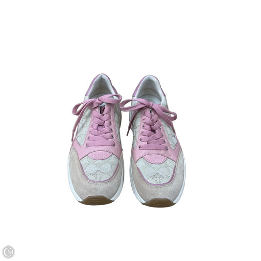 Shoes Designer By Coach In Pink & Tan, Size: 8.5