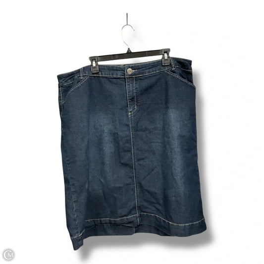 Skirt Mini & Short By Cj Banks In Blue Denim, Size: 20