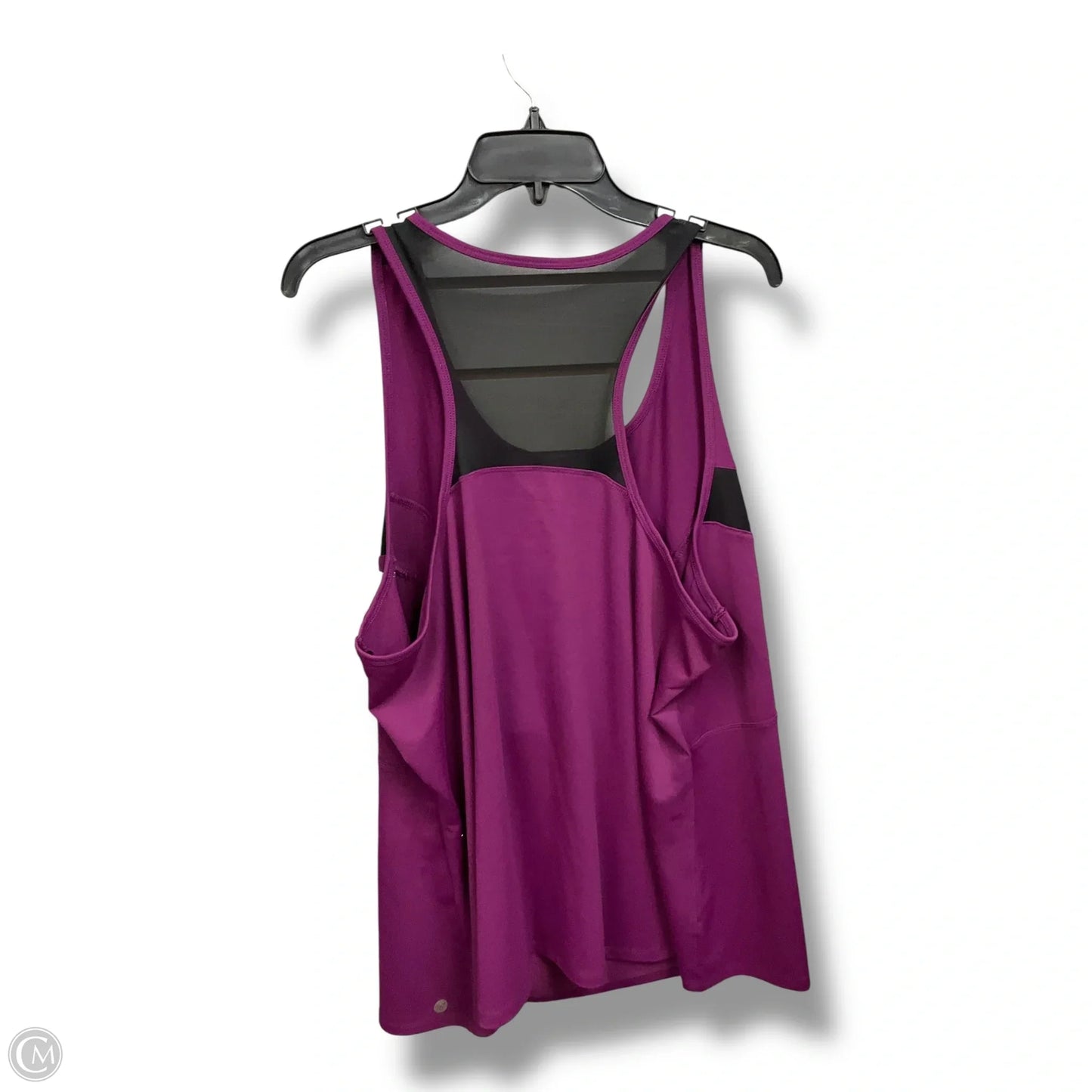 Athletic Tank Top By Livi Active In Black & Purple, Size: 4x