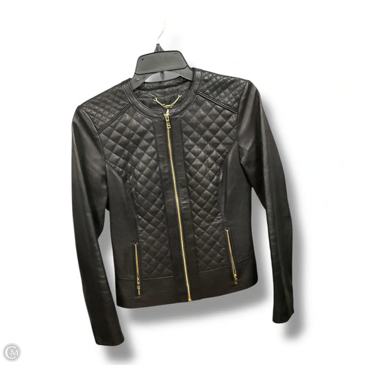 Jacket Moto By Cole-haan In Black, Size: Xs