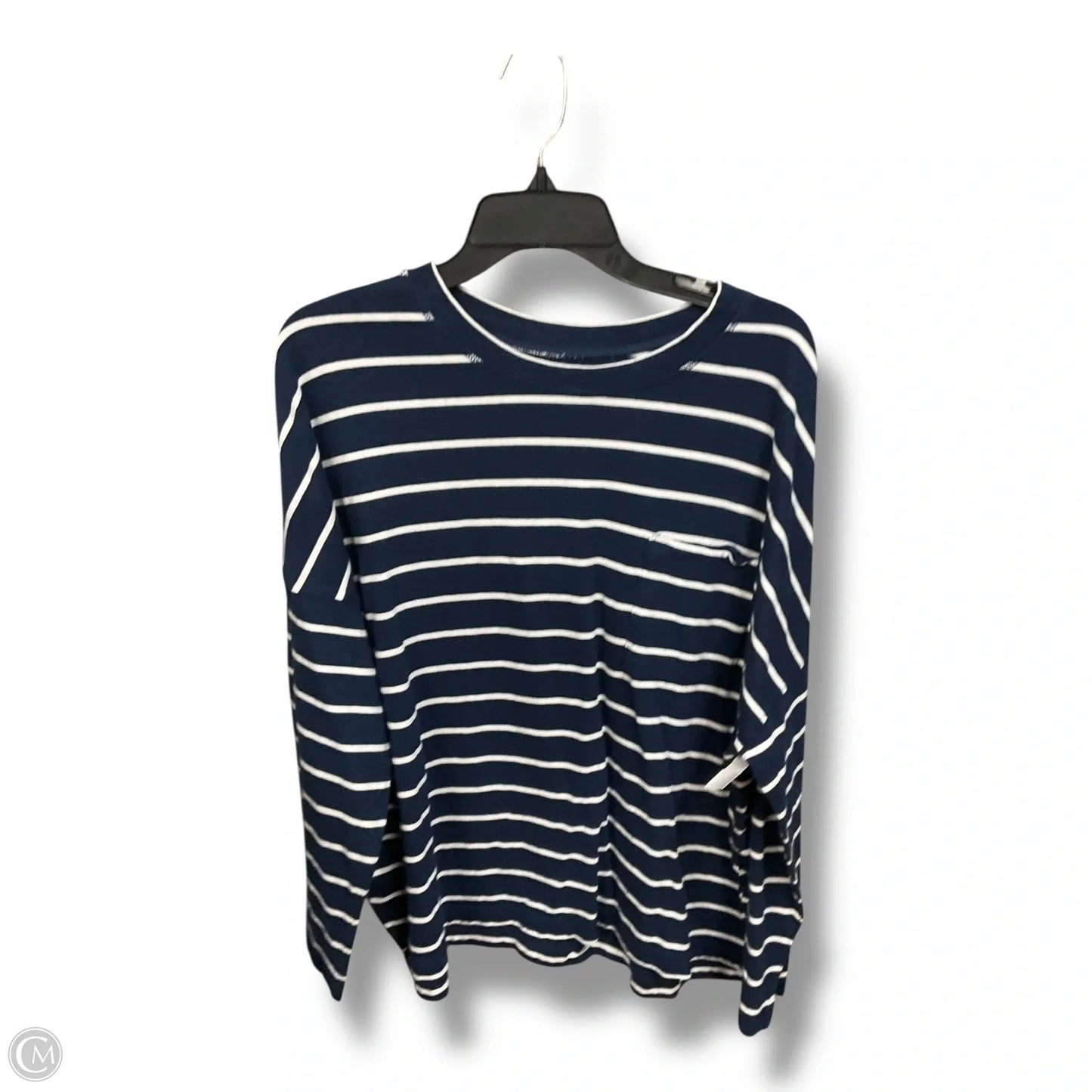 Top Long Sleeve By Time And Tru In Striped Pattern, Size: Xxl
