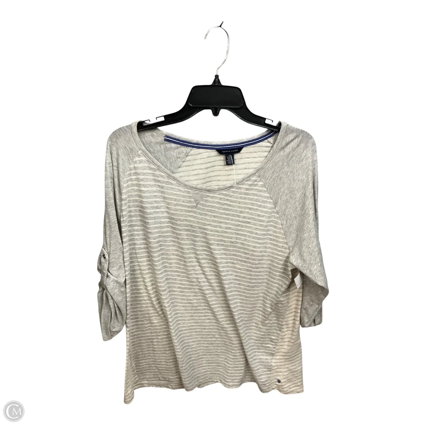 Top 3/4 Sleeve By Tommy Hilfiger In Striped Pattern, Size: Xl