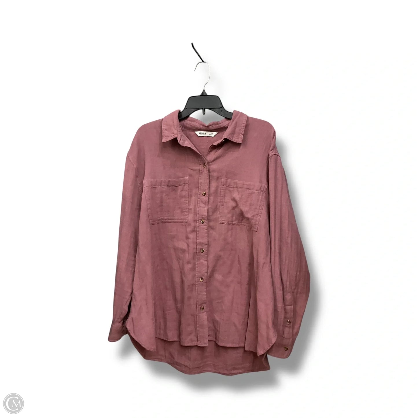 Blouse Long Sleeve By Sonoma In Mauve, Size: 0x