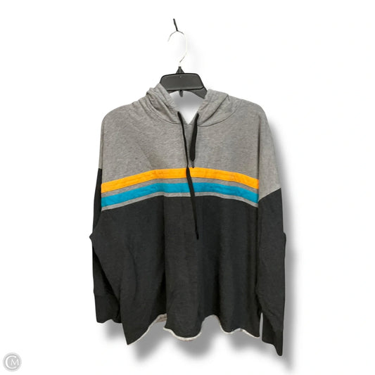 Sweatshirt Hoodie By Torrid In Black & Grey, Size: 3x