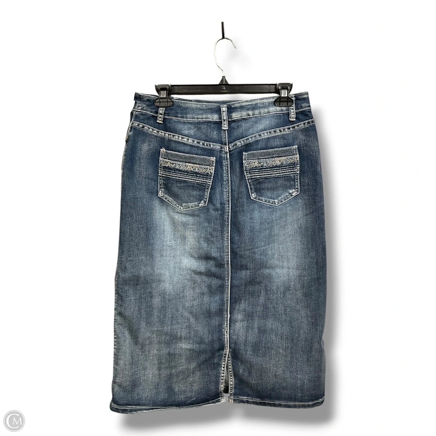 Skirt Midi By Christopher And Banks In Blue Denim, Size: 4