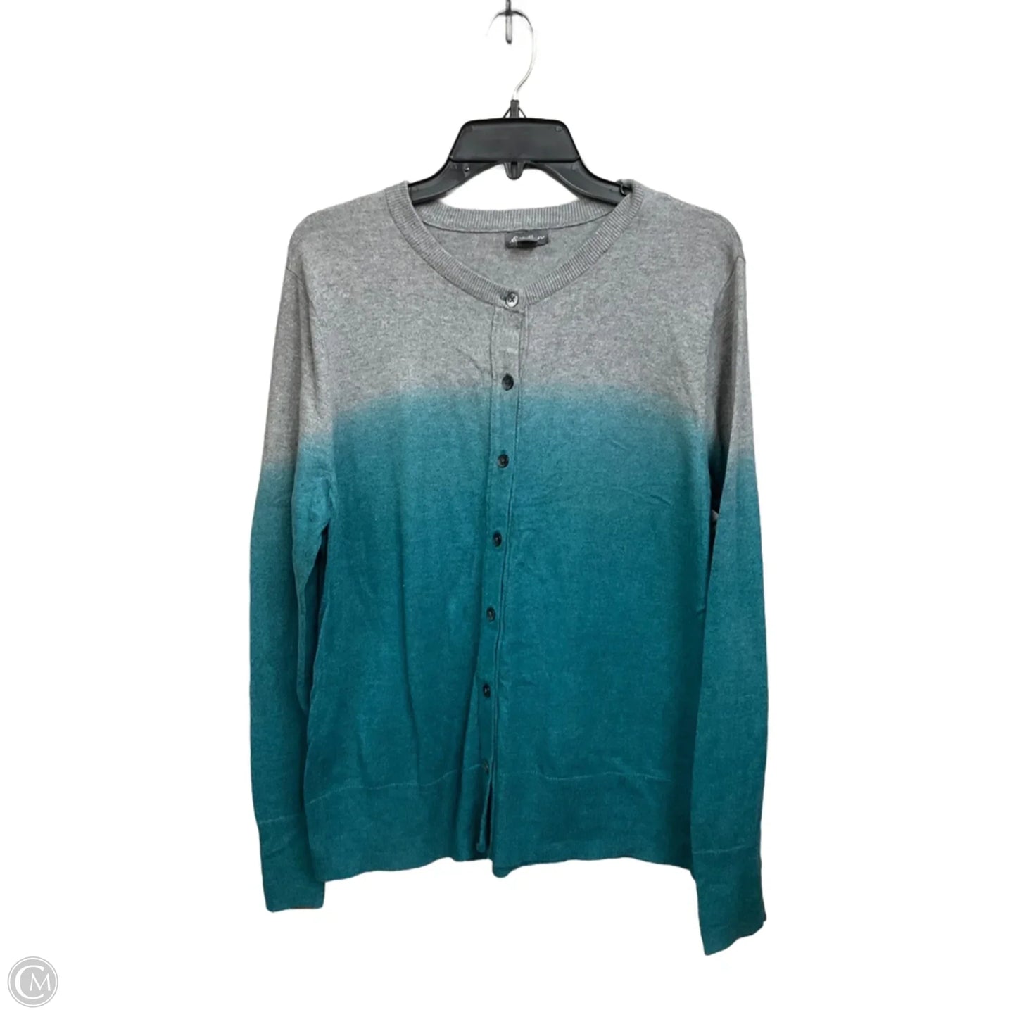Cardigan By Eddie Bauer In Ombre Print, Size: Xl