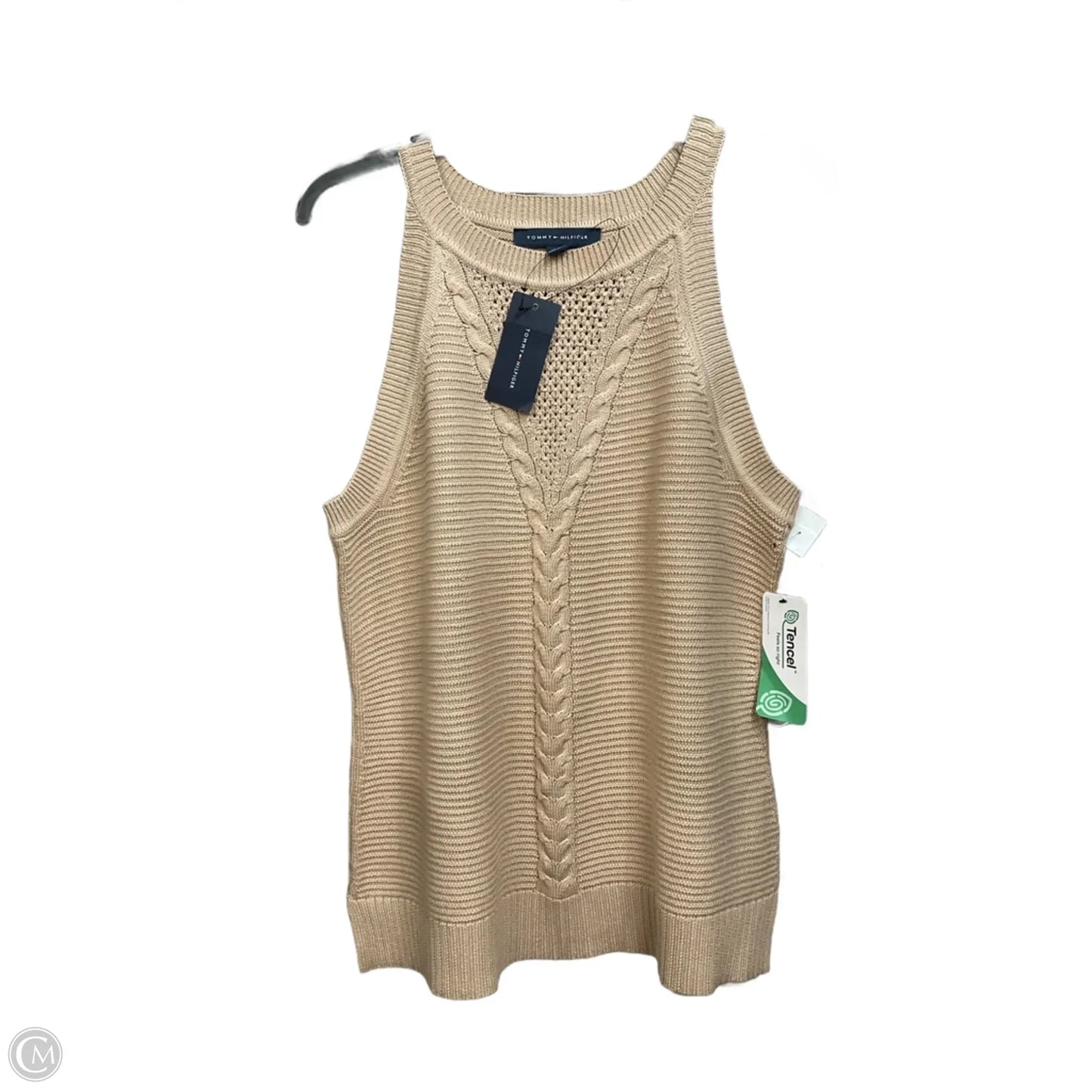 Top Sleeveless By Tommy Hilfiger In Tan, Size: Xl