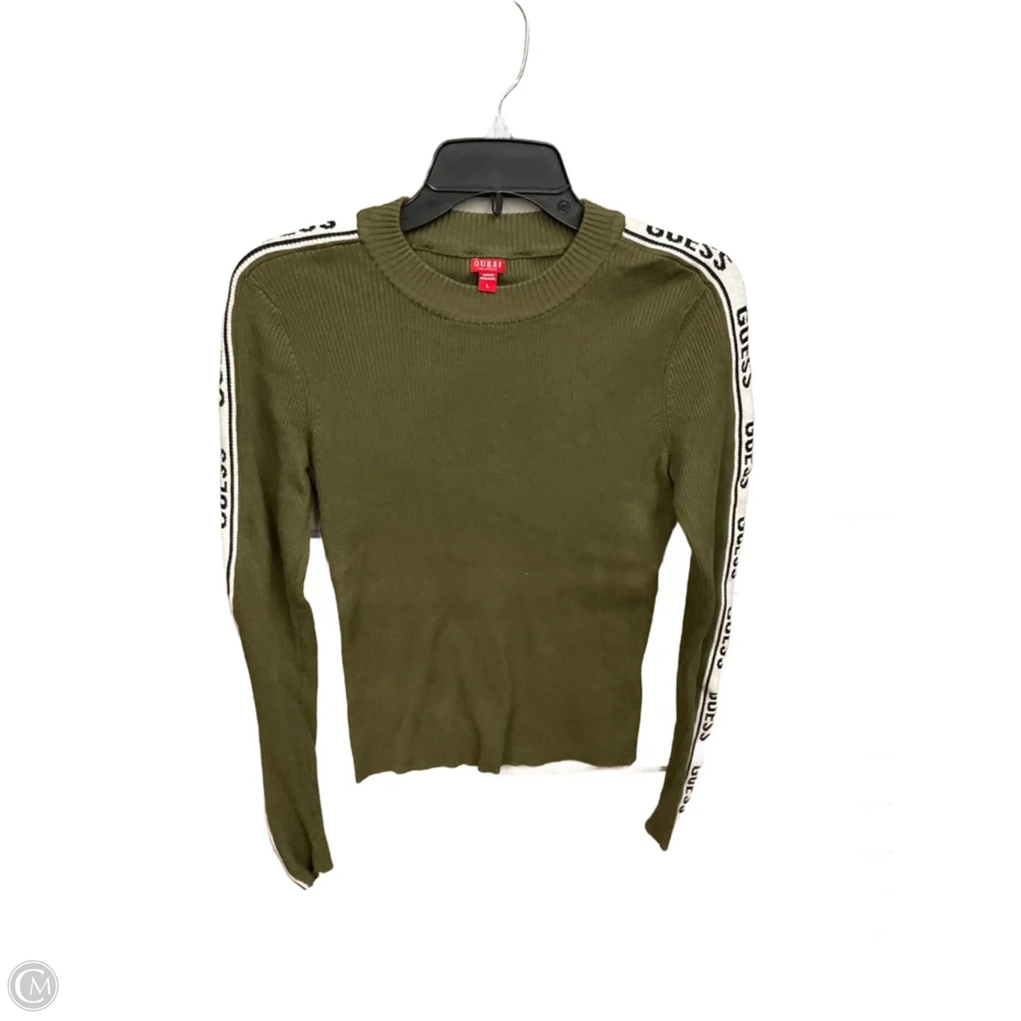 Top Long Sleeve Basic By Guess In Green, Size: L