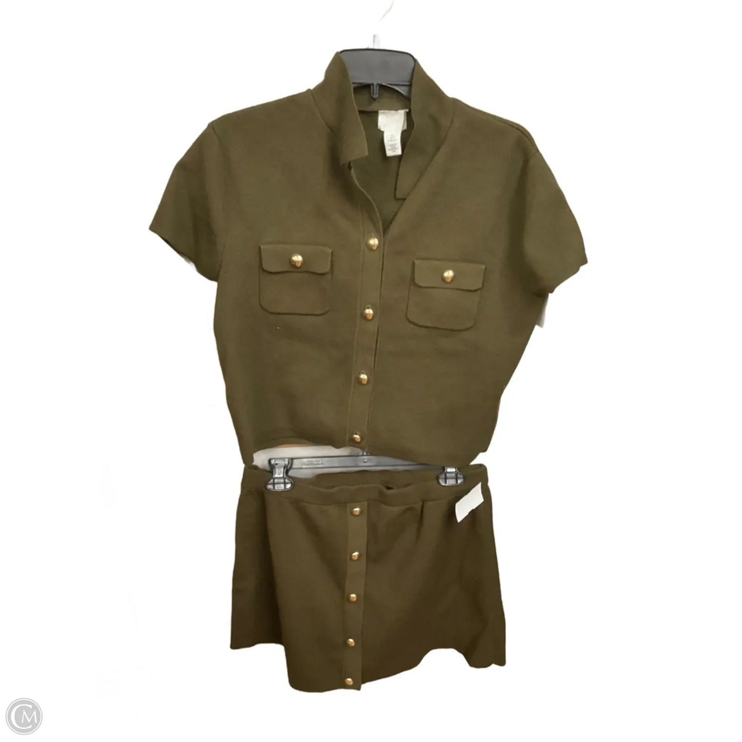 Skirt Set 2pc By H&m In Green, Size: L