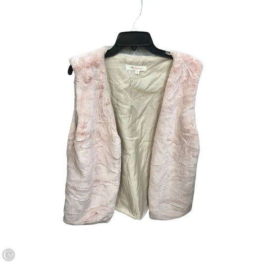 Vest Faux Fur & Sherpa By Clothes Mentor In Pink, Size: M