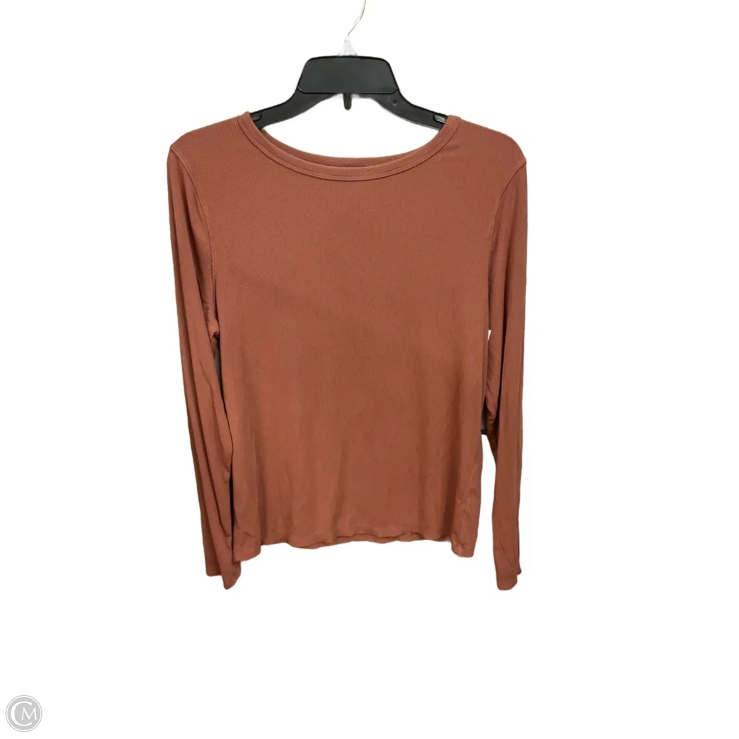 Top Long Sleeve Basic By A New Day In Tan, Size: L