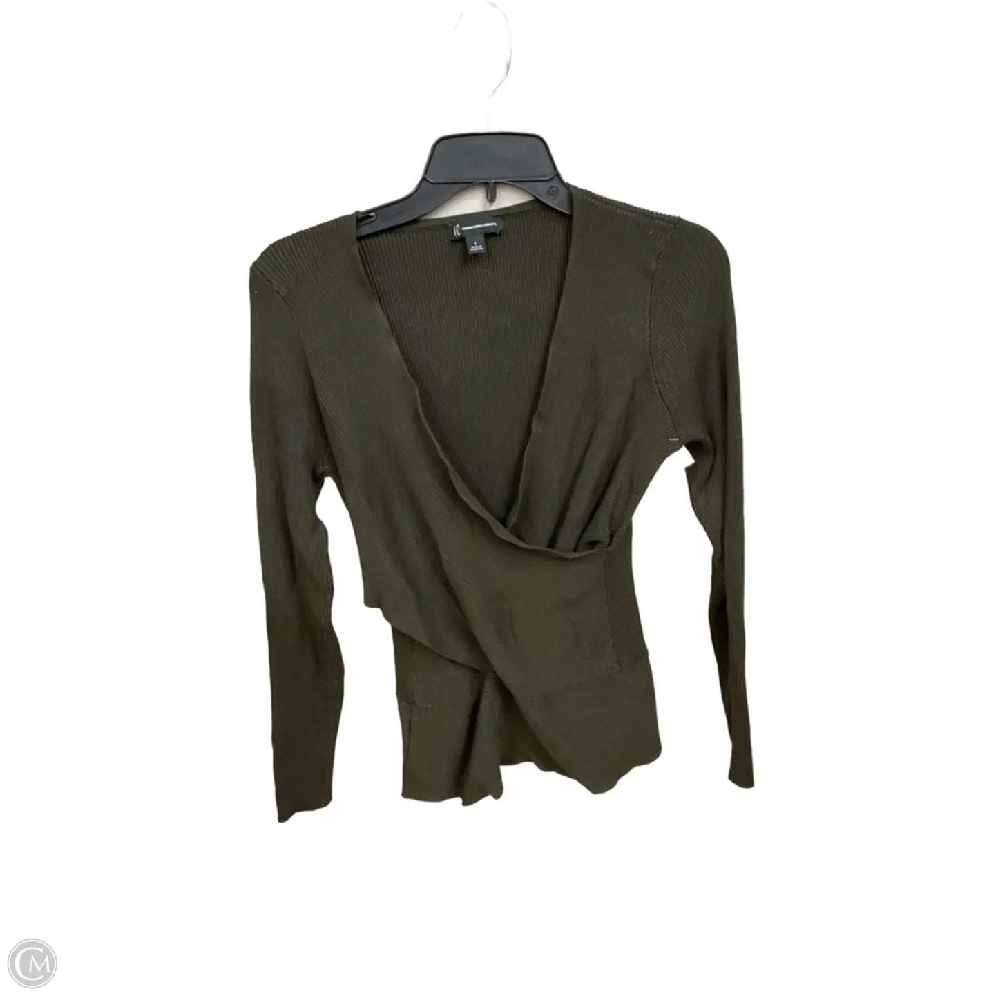 Top Long Sleeve Basic By Inc In Green, Size: L