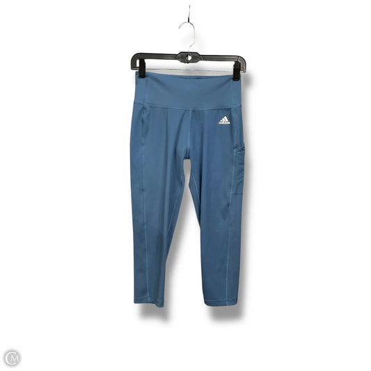 Athletic Leggings Capris By Adidas In Blue, Size: M