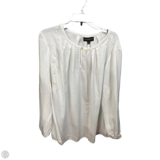 Blouse Long Sleeve By Lane Bryant In White, Size: 3x