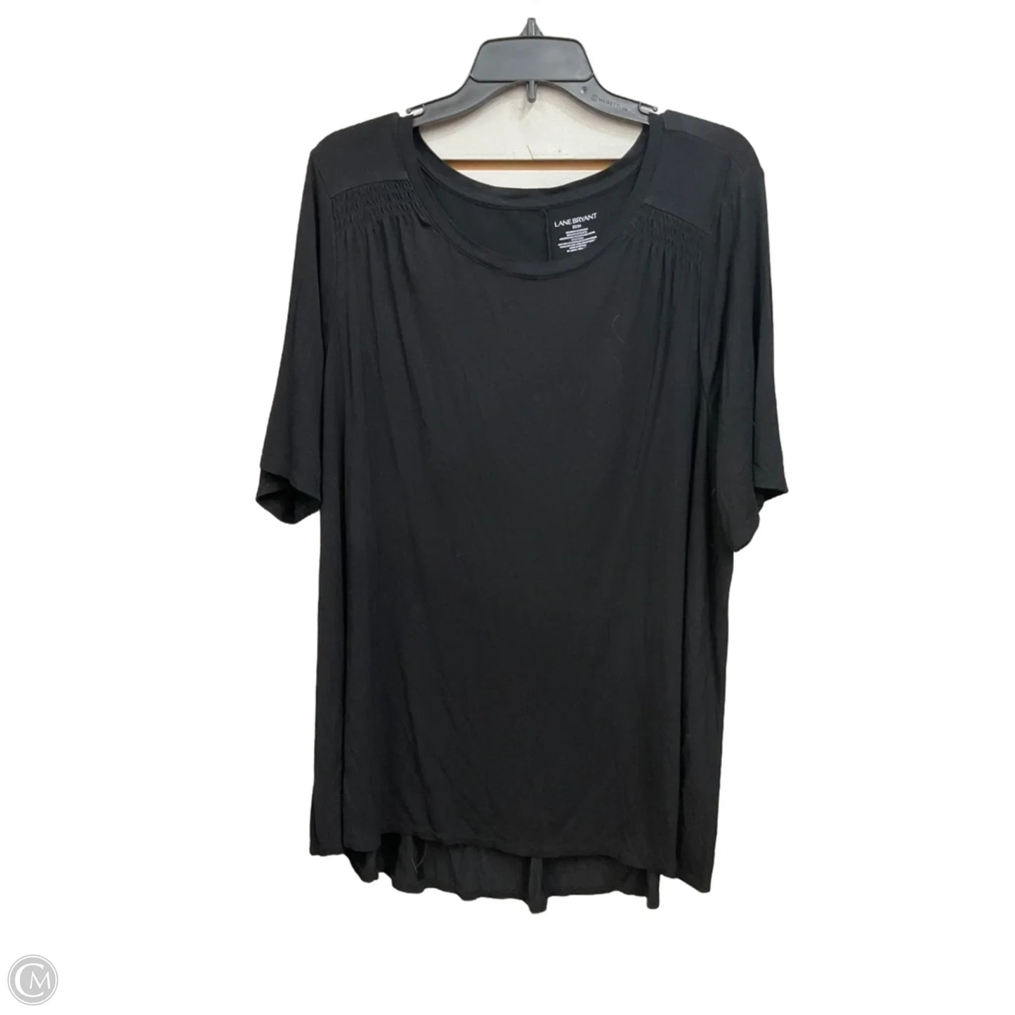 Top Short Sleeve Basic By Lane Bryant In Black, Size: 3x