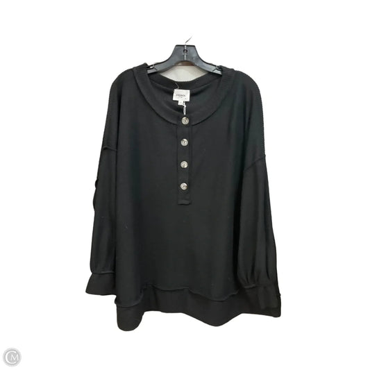 Top Long Sleeve Basic By Andree By Unit In Black, Size: 3x