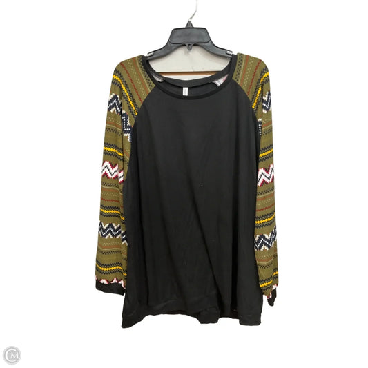 Top Long Sleeve By Clothes Mentor In Black, Size: 4x
