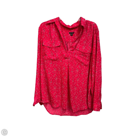 Blouse Long Sleeve By Ann Taylor In Floral Print, Size: Xl