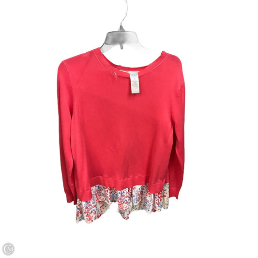 Top Long Sleeve By Time And Tru In Pink, Size: M