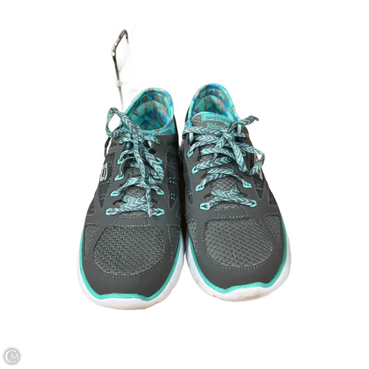 Shoes Athletic By Skechers In Blue & Grey, Size: 7.5