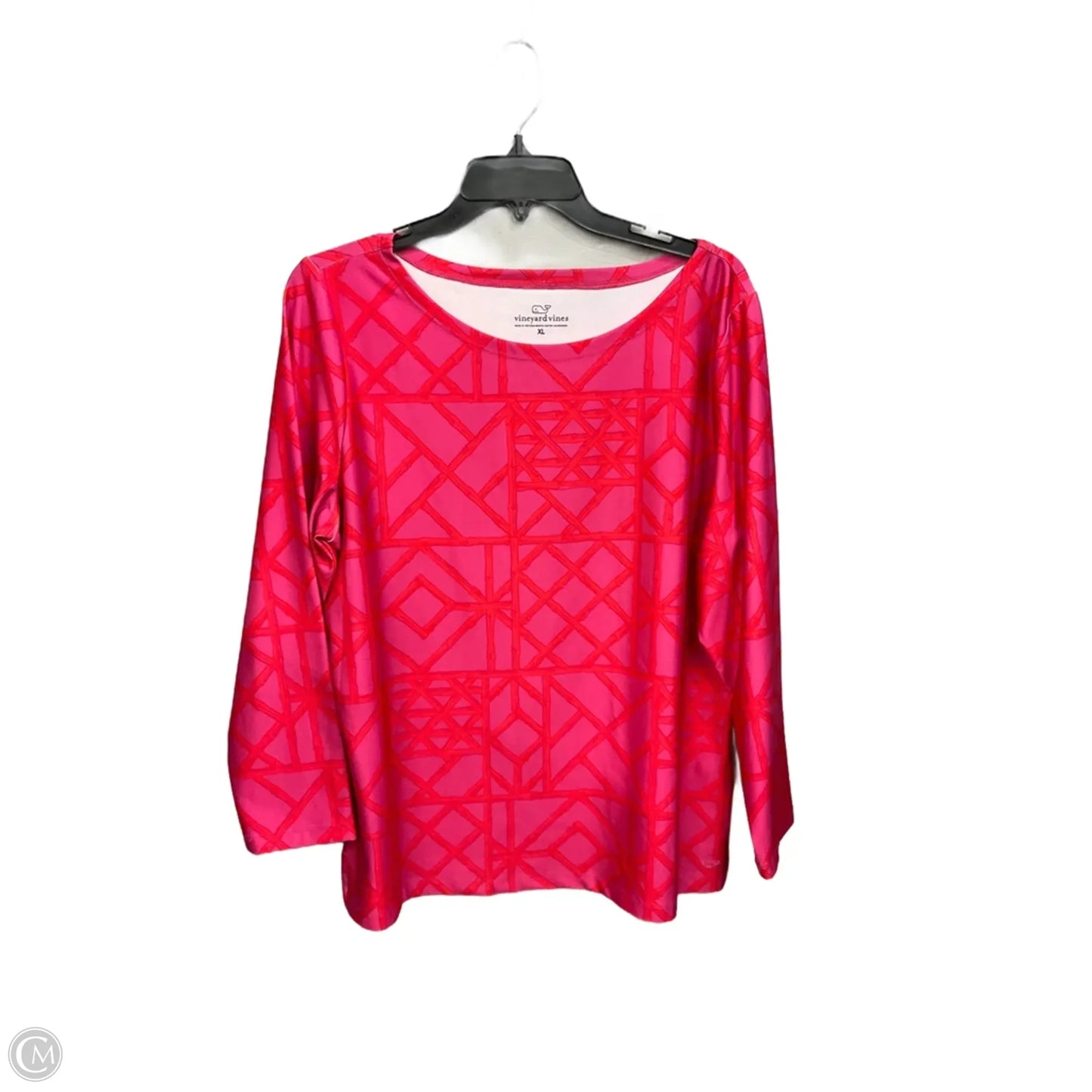 Top Long Sleeve By Vineyard Vines In Pink, Size: Xl