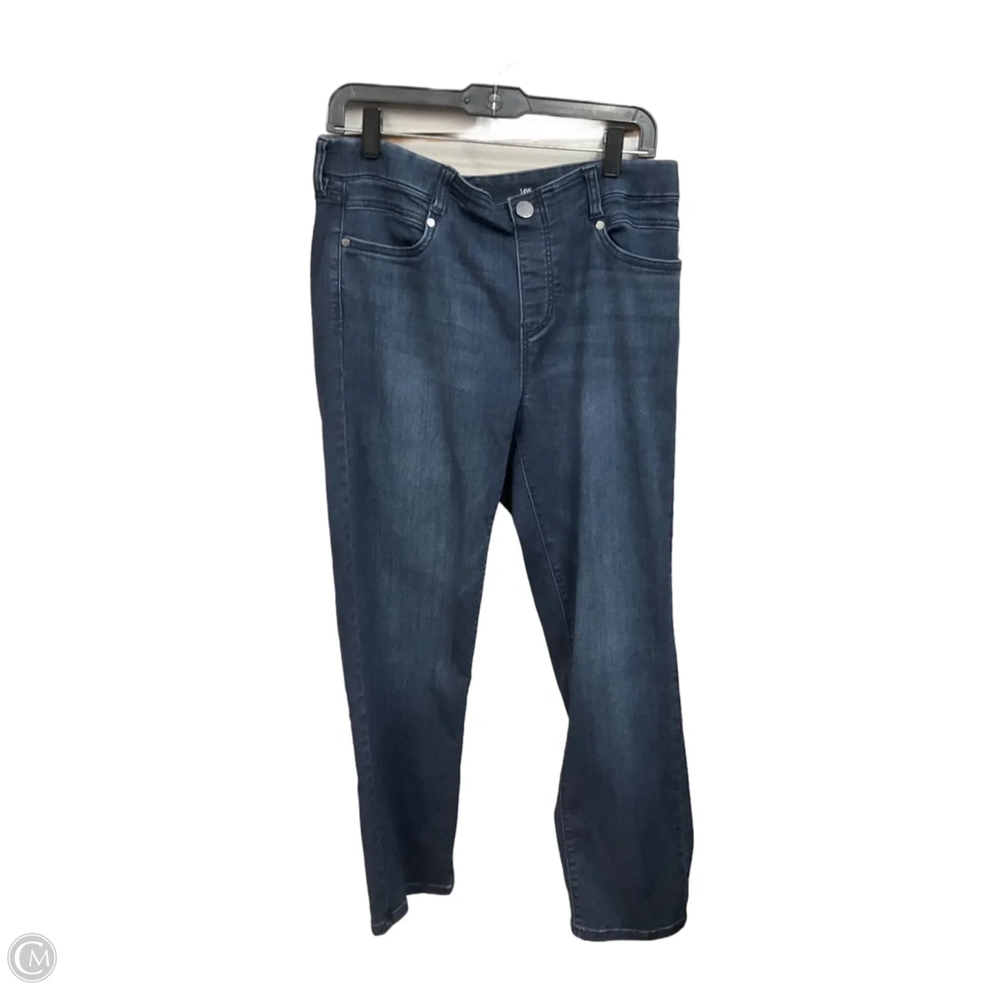 Jeans Skinny By Liverpool In Blue Denim, Size: 14