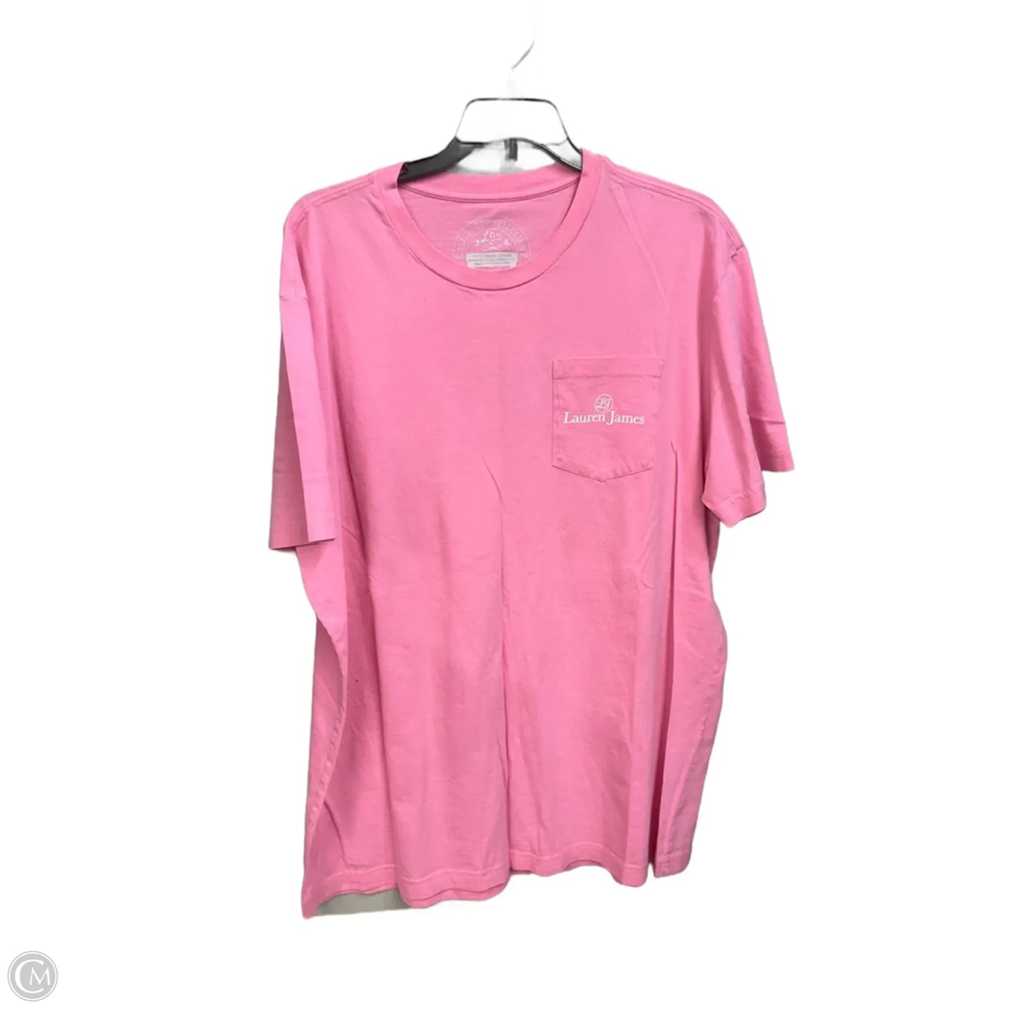 Top Short Sleeve Basic By Lauren James In Pink, Size: L