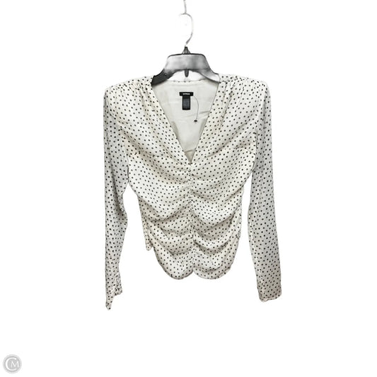 Top Long Sleeve By Express In Polkadot Pattern, Size: S