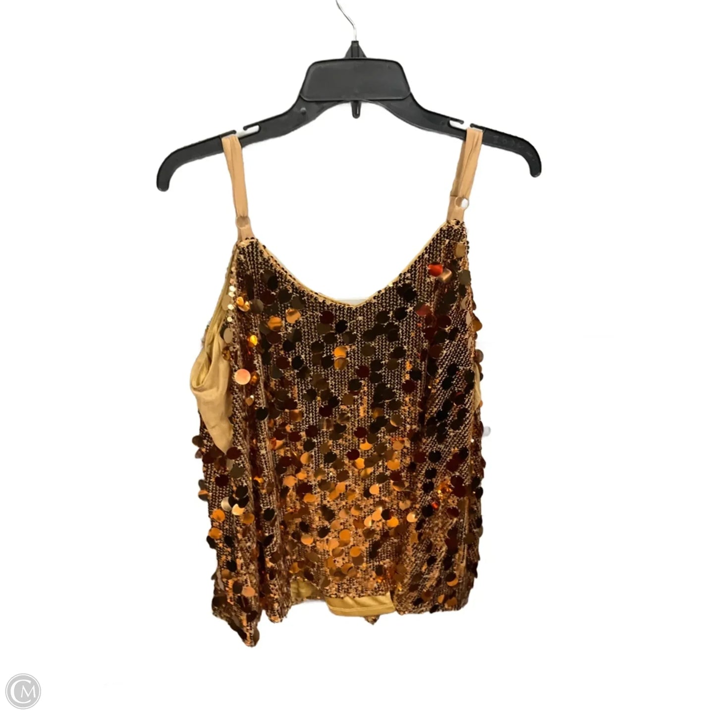 Top Sleeveless By Torrid In Gold, Size: 1x