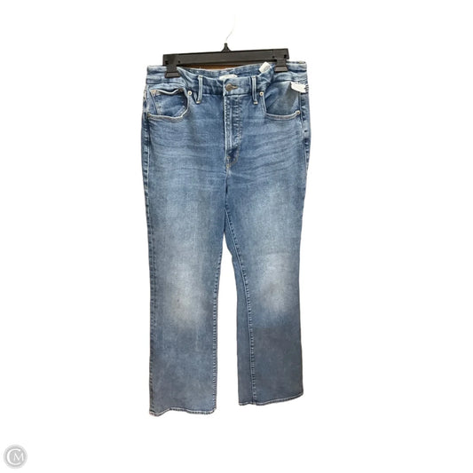 Jeans Flared By Good American In Blue Denim, Size: 12