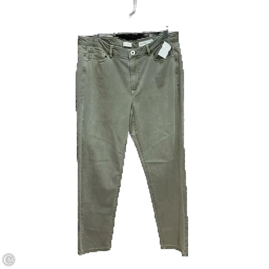 Jeans Boyfriend By J. Jill In Green Denim, Size: 14