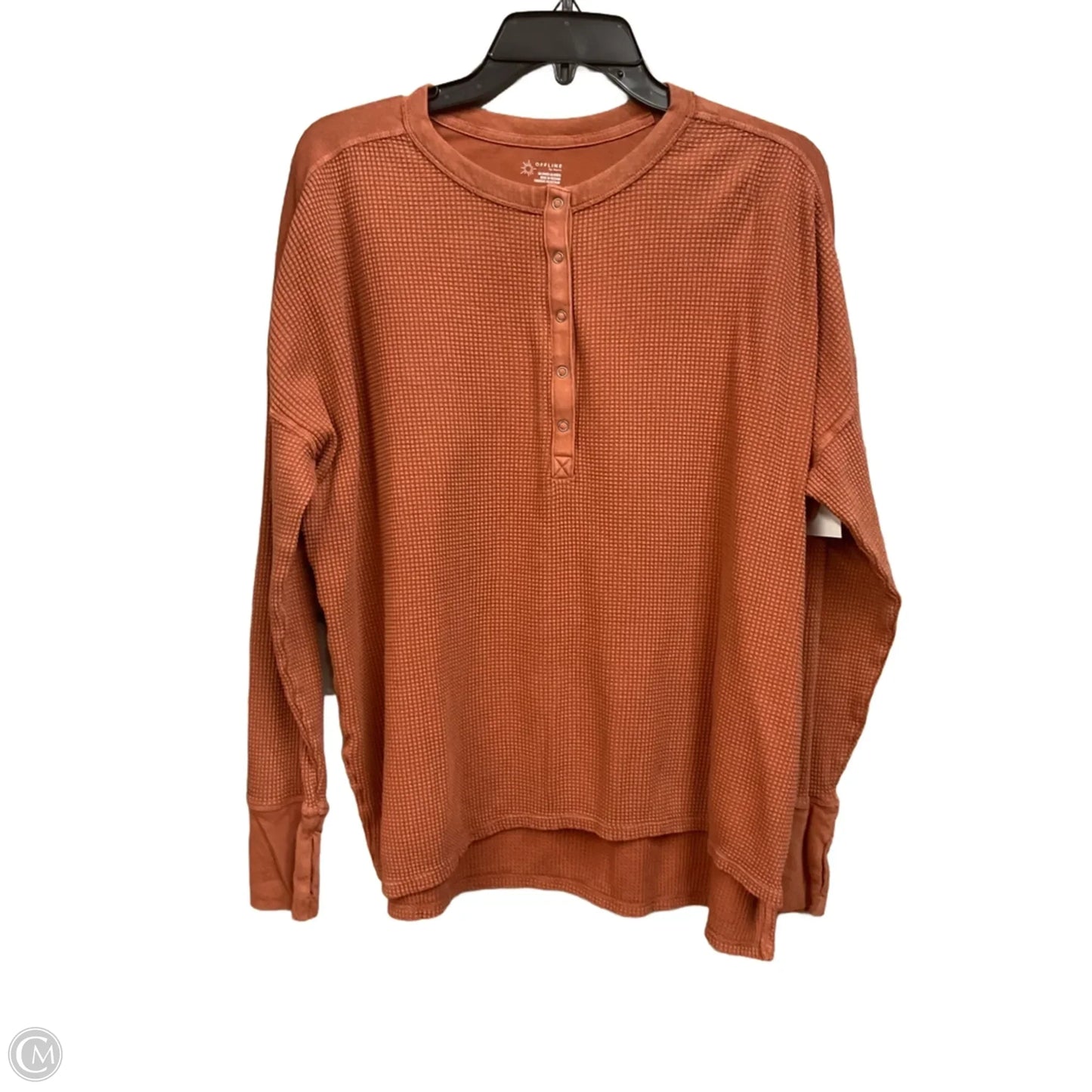 Top Long Sleeve By Offline By Aerie In Orange, Size: L