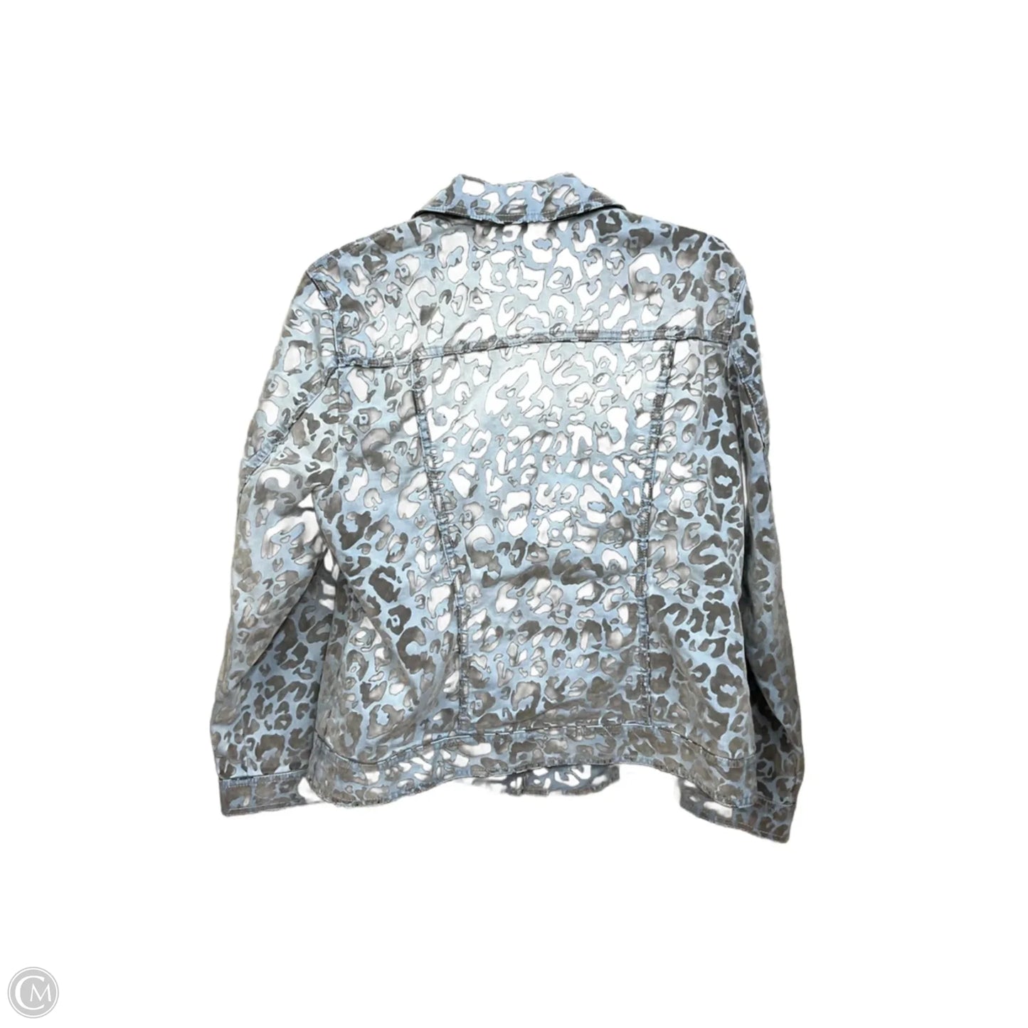 Jacket Shirt By Chicos In Animal Print, Size: L