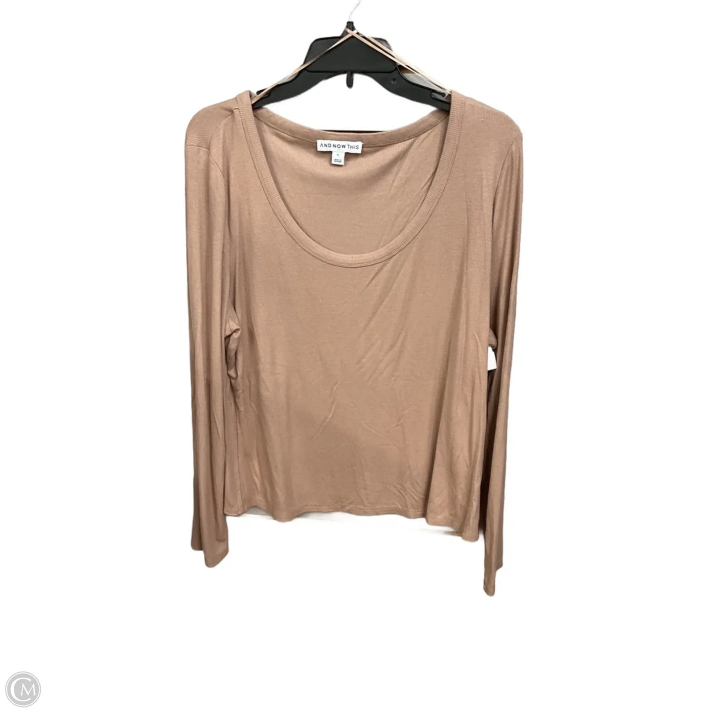 Top Long Sleeve Basic By And Now This In Tan, Size: Xl