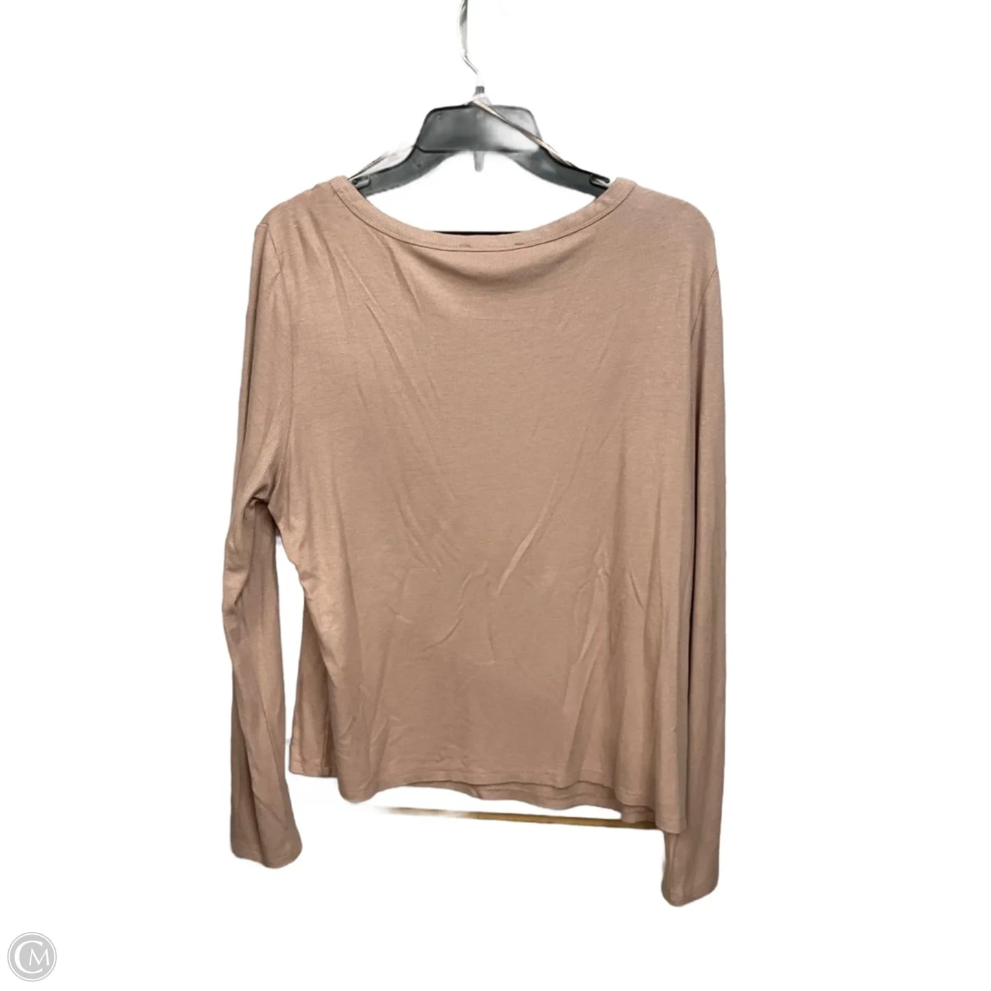 Top Long Sleeve Basic By And Now This In Tan, Size: Xl