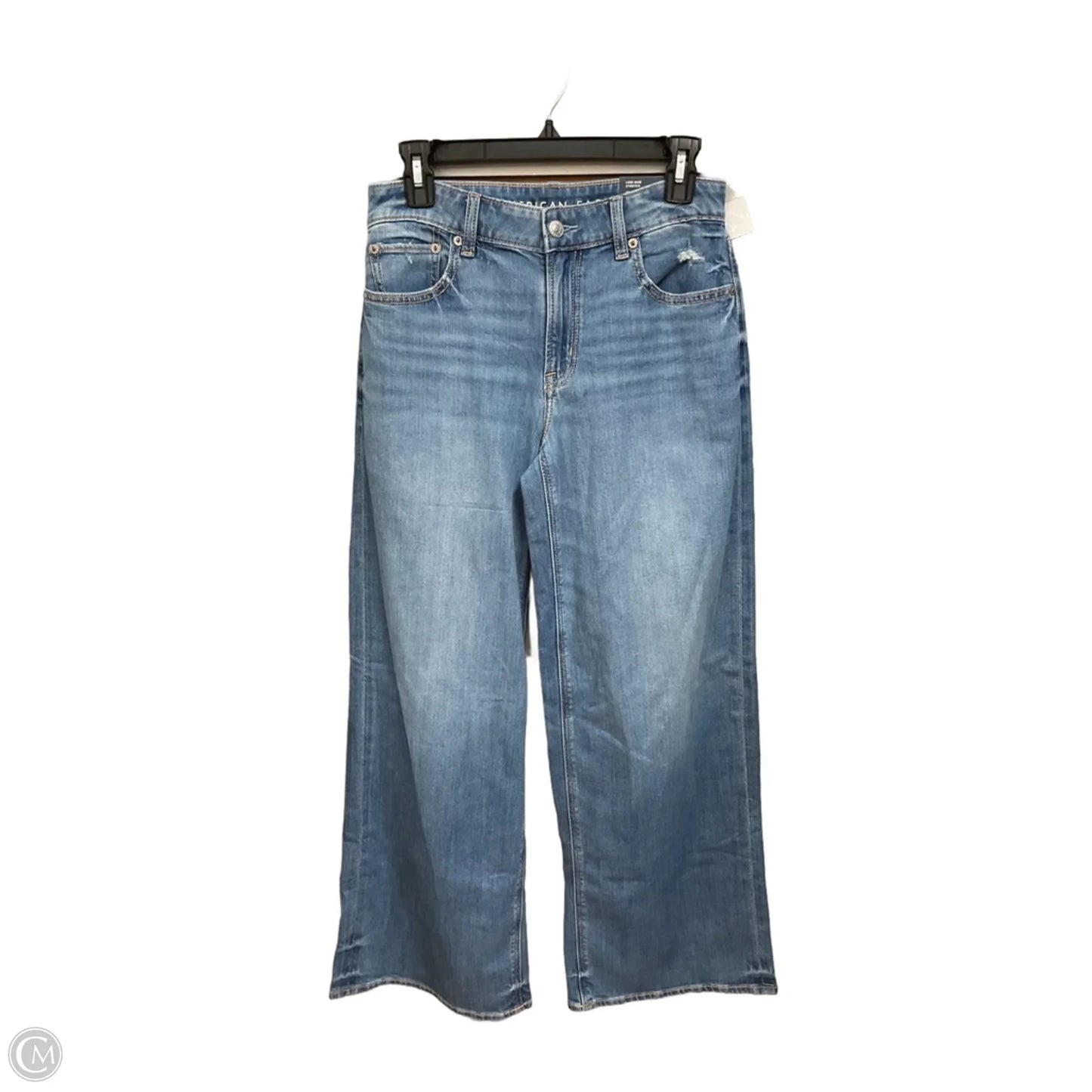 Jeans Wide Leg By American Eagle In Blue Denim, Size: 2
