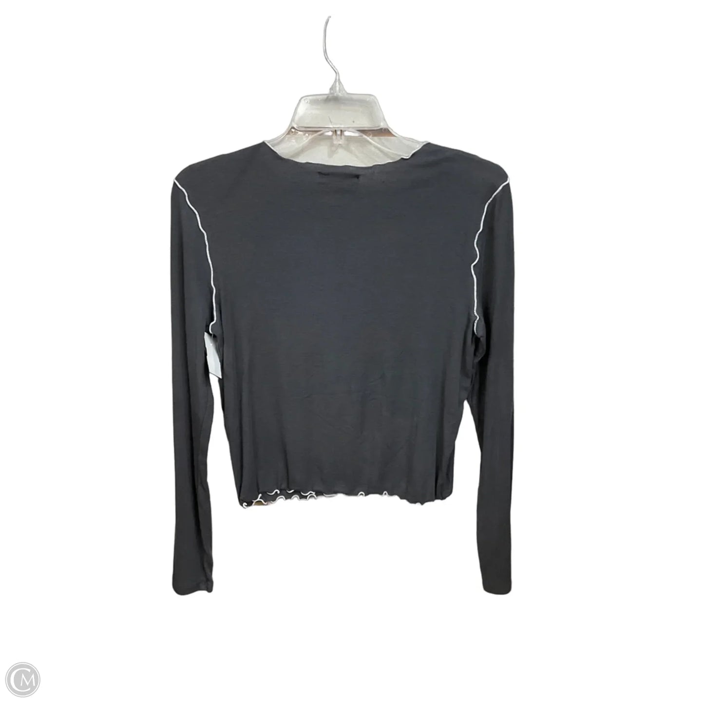 Top Long Sleeve Basic By Madewell In Grey, Size: S