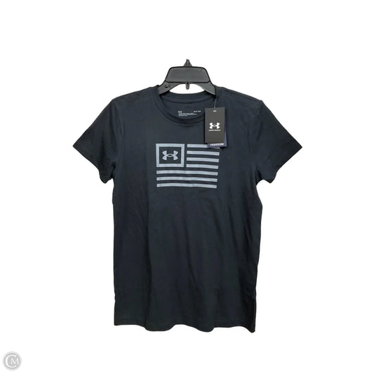 Athletic Top Short Sleeve By Under Armour In Grey, Size: S