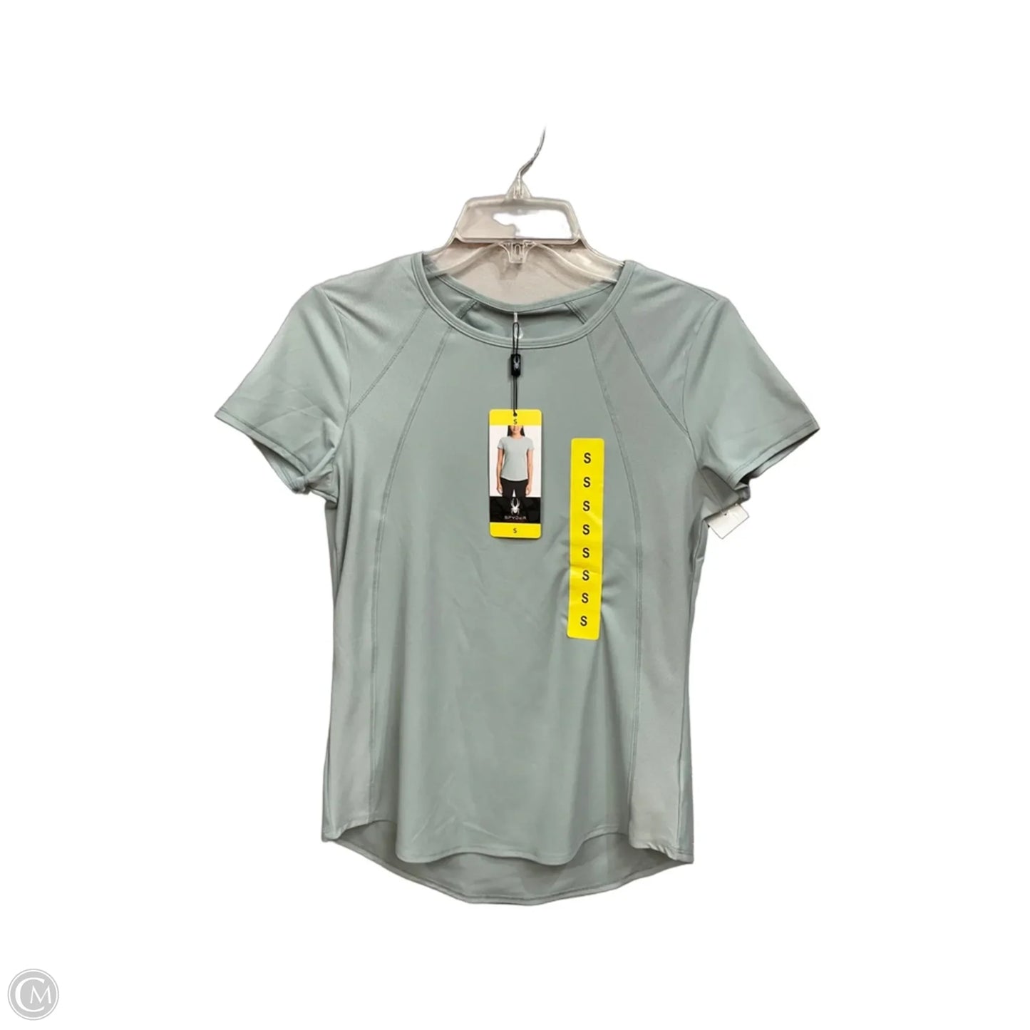 Athletic Top Short Sleeve By Spyder In Teal, Size: S