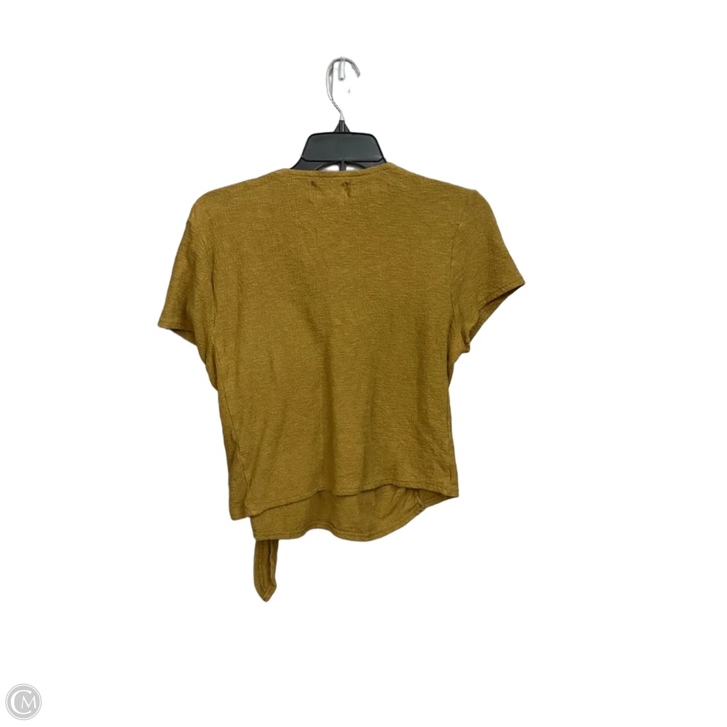 Top Short Sleeve By Madewell In Yellow, Size: M