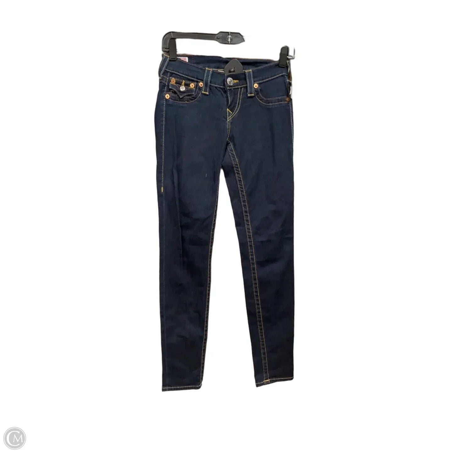 Jeans Skinny By True Religion In Blue Denim, Size: 0