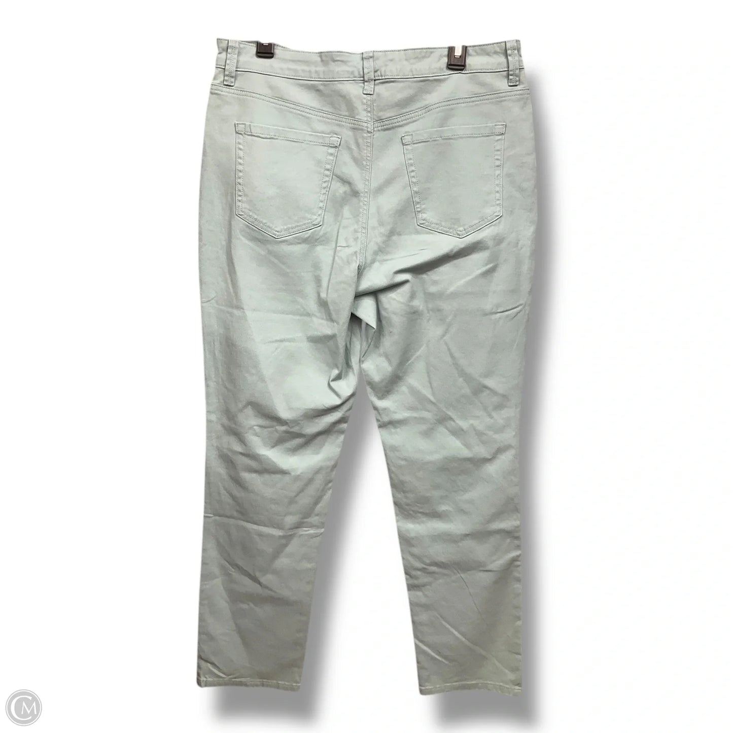 Jeans Straight By Gloria Vanderbilt In Green Denim, Size: 14