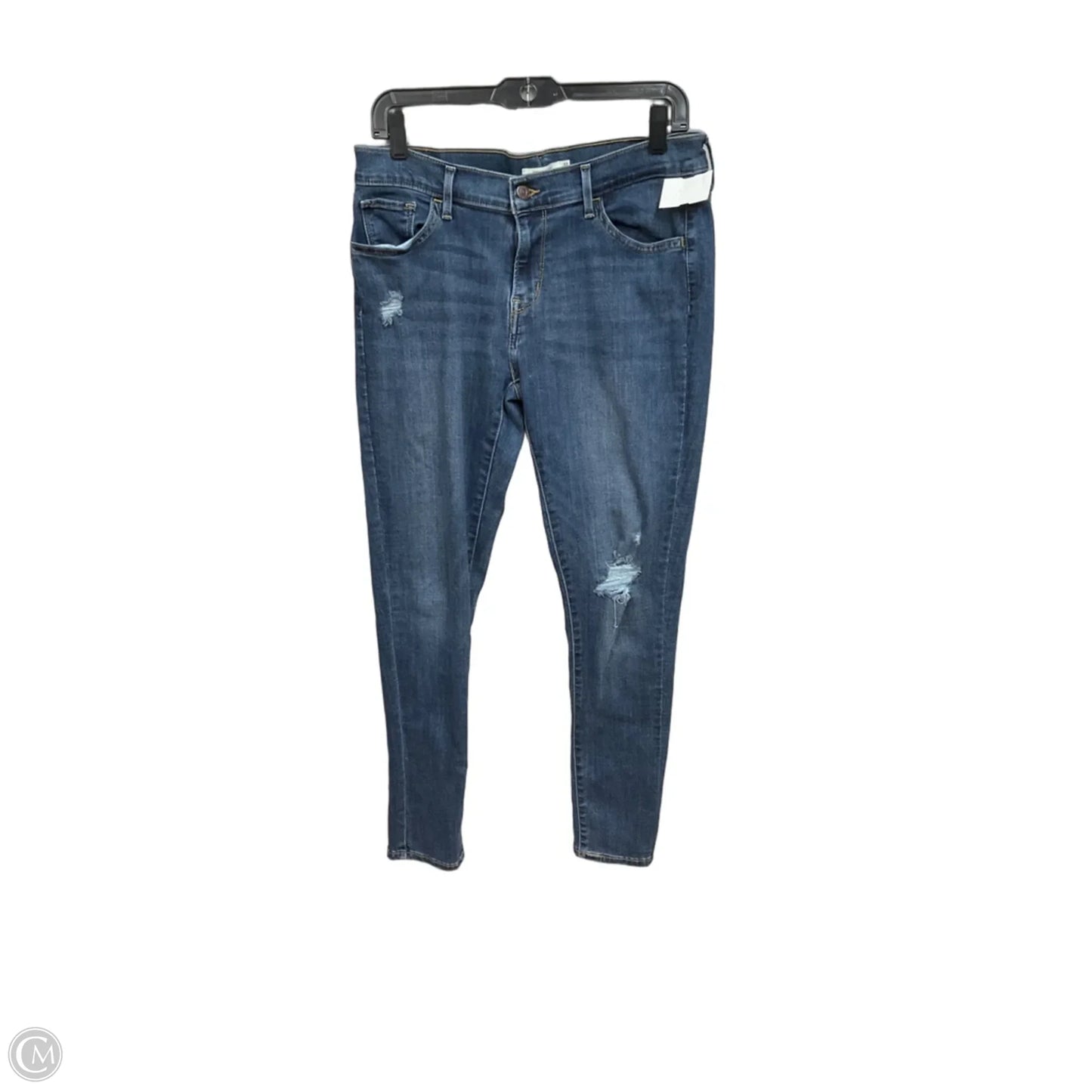 Jeans Skinny By Levis In Blue Denim, Size: 14